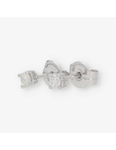 Pendientes en oro blanco 18kt con brillantes NUEVO