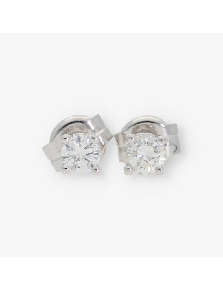 Pendientes en oro blanco 18kt con brillantes NUEVO
