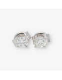Pendientes en oro blanco 18kt con brillantes NUEVO