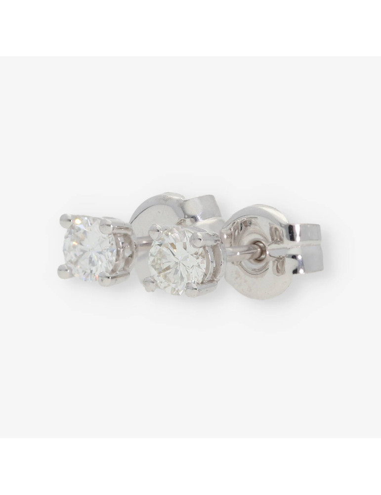 Pendientes en oro blanco 18kt con brillantes NUEVO