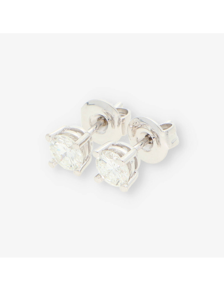 Pendientes en oro blanco 18kt con brillantes NUEVO