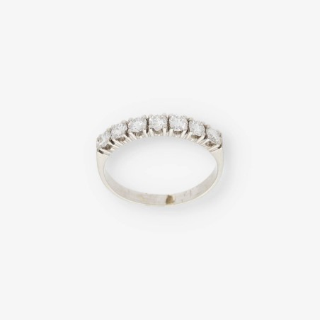 Anillo en oro blanco 18kt con brillantes