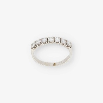 Anillo en oro blanco 18kt con brillantes