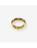 Anillo oro, zafiro y brillantes