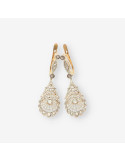 Pendientes Vintage largos oro bl/ama bri