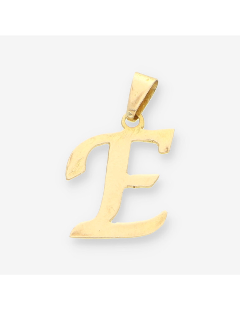 Colgante letra E oro