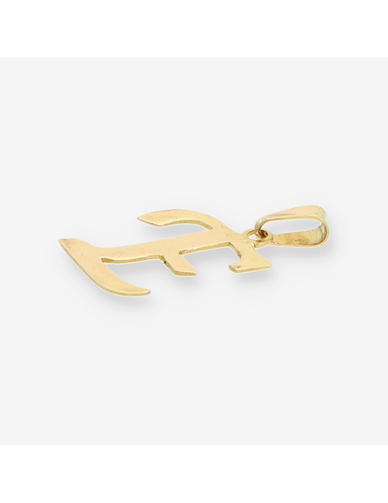 Colgante letra E oro