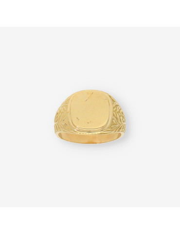 Anillo sello oro caballero