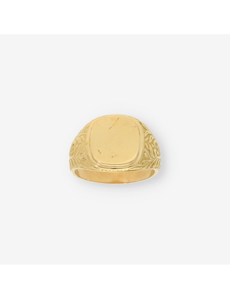 Anillo sello oro caballero