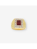Anillo sello oro p. roja