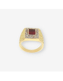 Anillo sello oro p. roja