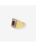 Anillo sello oro p. roja