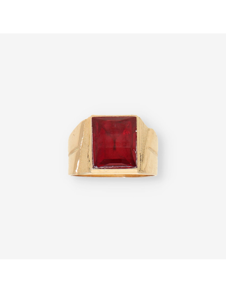 Anillo oro p. roja
