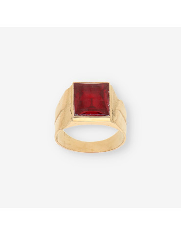 Anillo oro p. roja