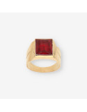 Anillo oro p. roja