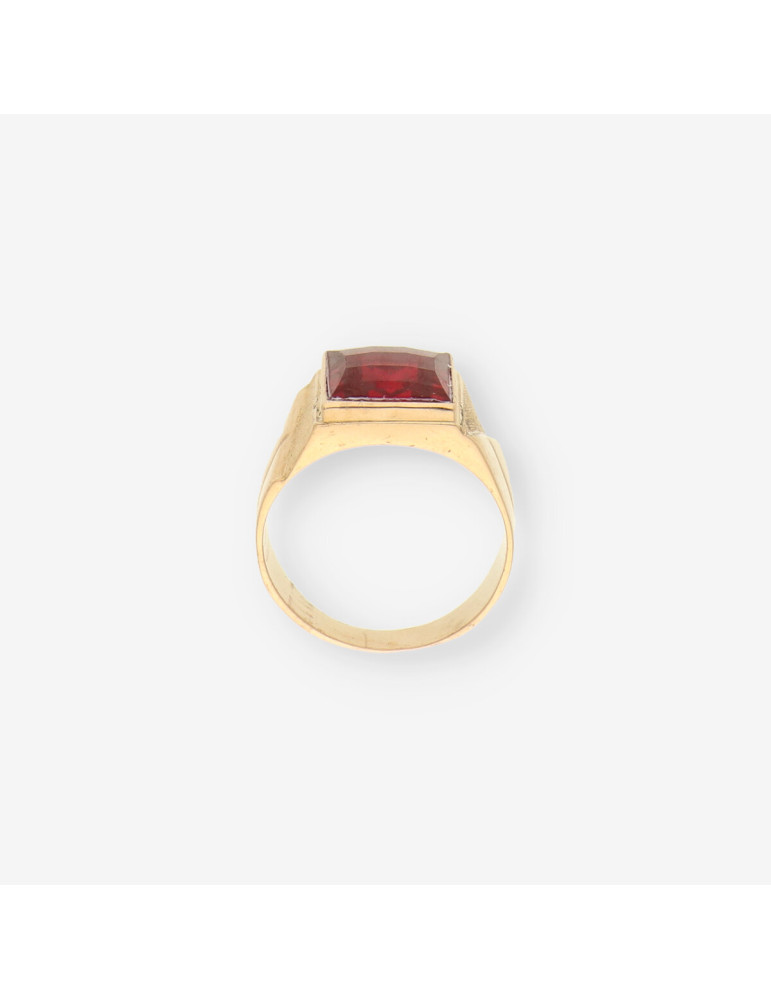 Anillo oro p. roja