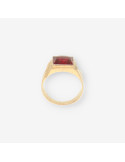 Anillo oro p. roja