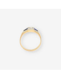 Anillo oro zafiro y brillantes