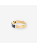 Anillo oro zafiro y brillantes
