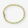 Pulsera Esmeralda oro y brillantes