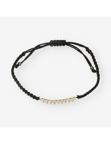 Pulsera macrame oro bl./br Aprox 0.50Qt