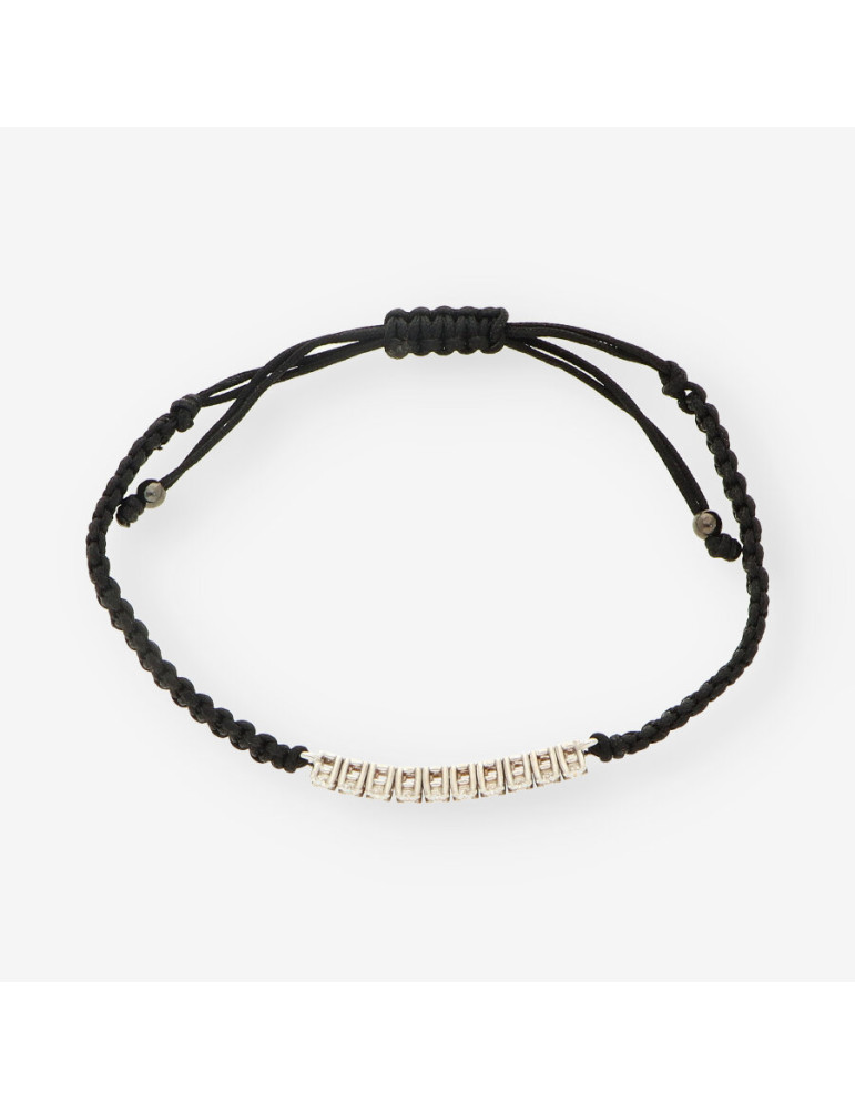 Pulsera macrame oro bl./br Aprox 0.50Qt