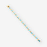 Pulsera p. azul oro y brillantes