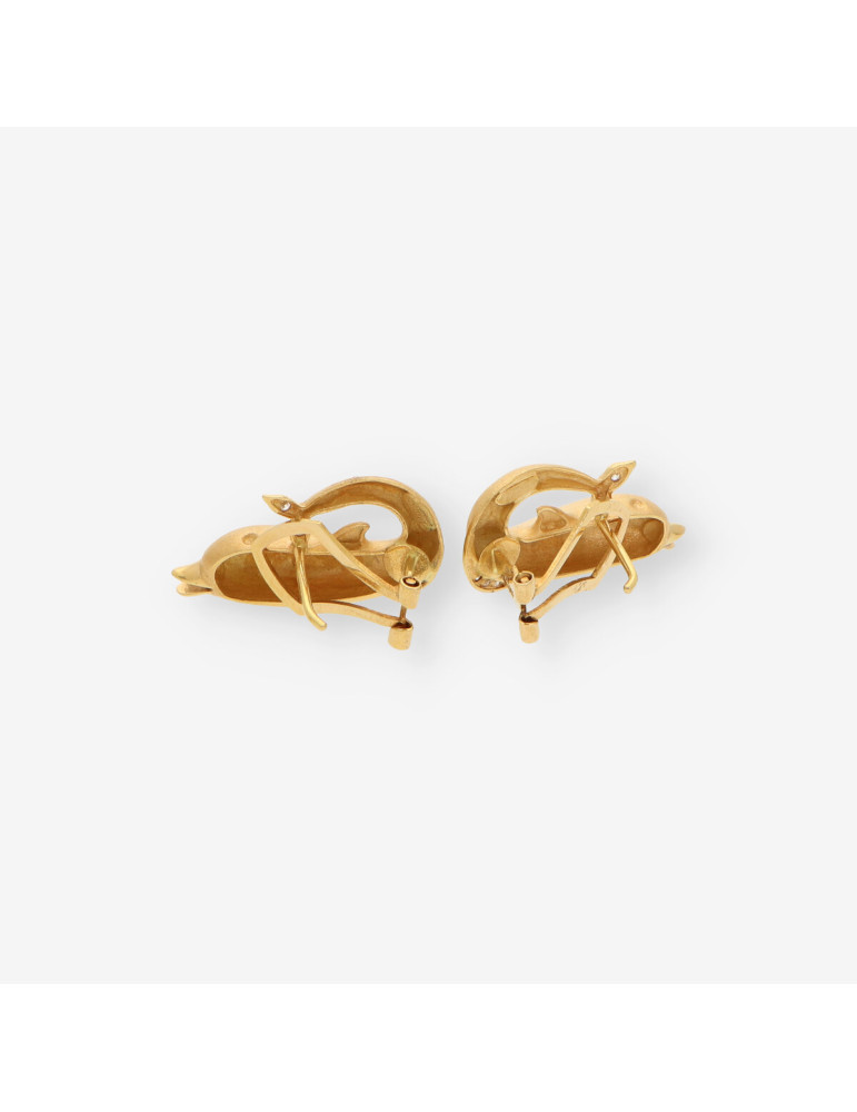 Pendientes delfines oro