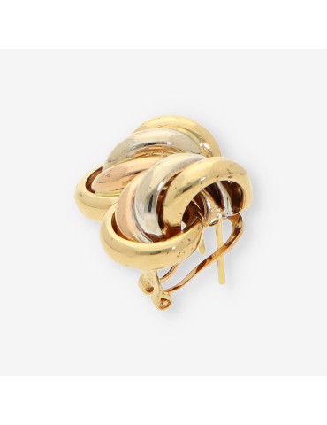 Pendientes oro blanco, amarillo y rosa