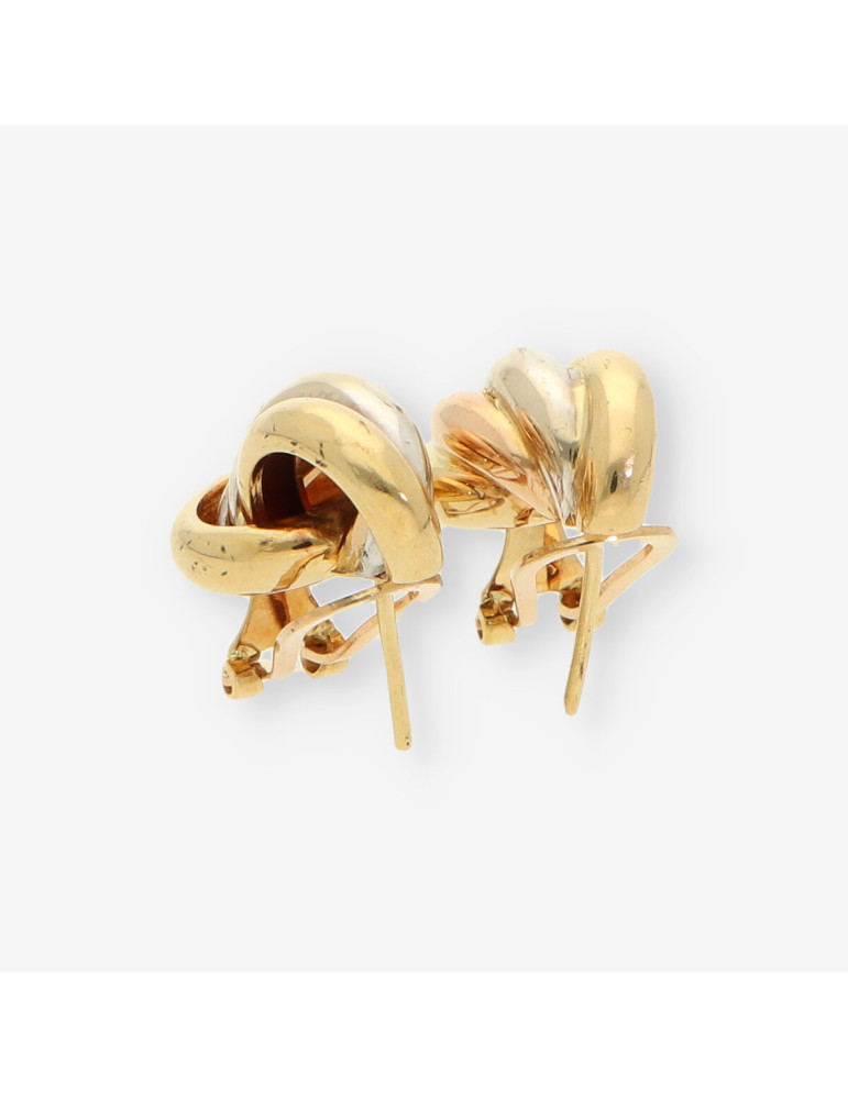 Pendientes oro blanco, amarillo y rosa