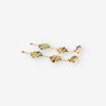 Pendientes largos p. colores oro y bri