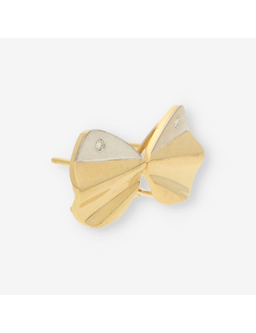 Pendientes oro bl./ ama y brillantes