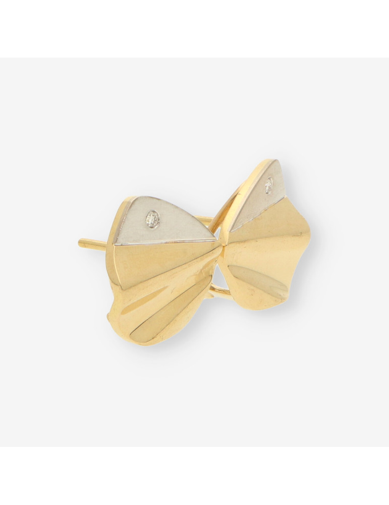 Pendientes oro bl./ ama y brillantes