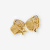 Pendientes oro bl./ ama y brillantes
