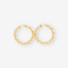 Pendientes aro rizado oro