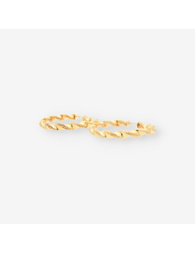 Pendientes aro rizado oro