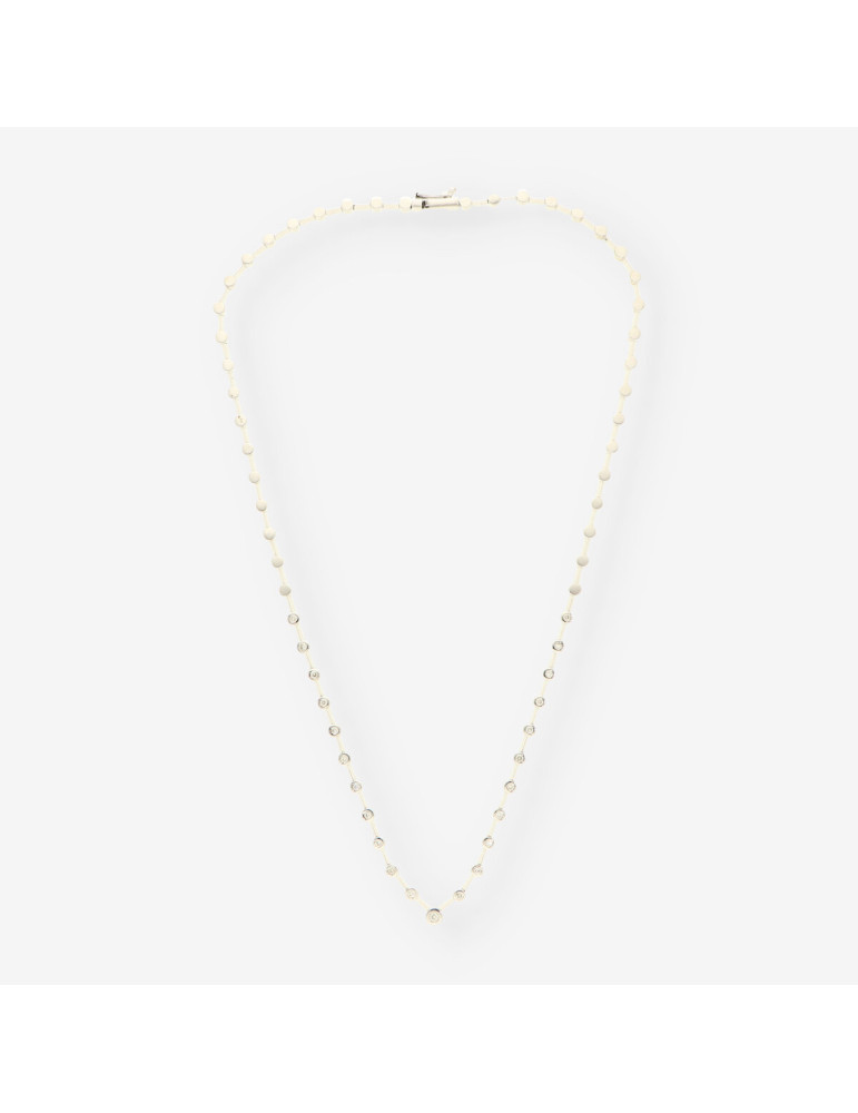 Gargantilla oro blanco y brillantes