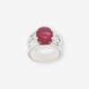 Anillo en oro blanco 18kt con RubÃ­