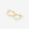 Pendientes aro oro bl. y amarillo