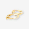 Pendientes aro oro bl. y amarillo