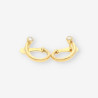 Pendientes aro oro brillantes PUIGDORIA