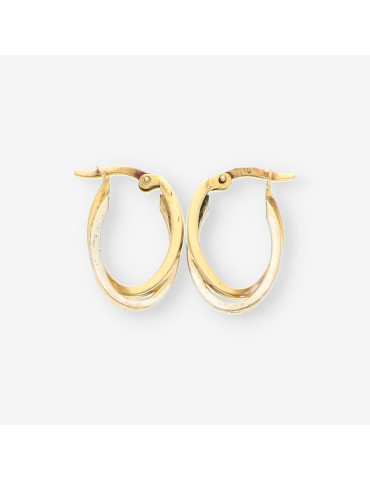 Pendientes oro bl y oro amarillo