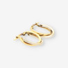 Pendientes oro bl y oro amarillo