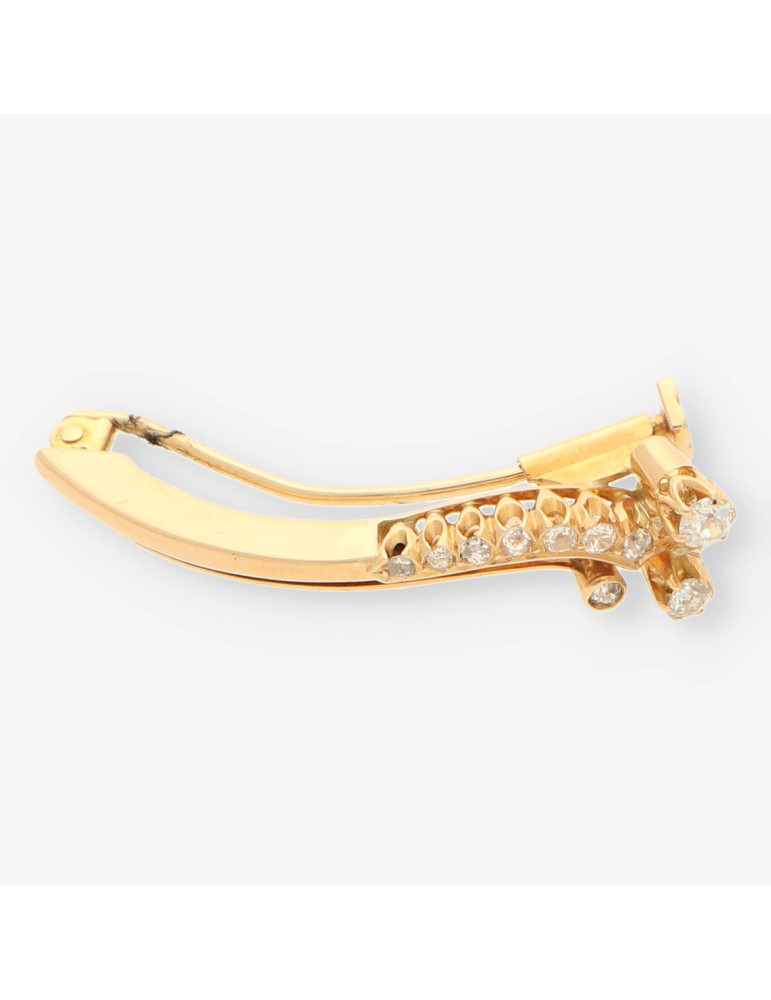 Aguja oro Vintage diamantes
