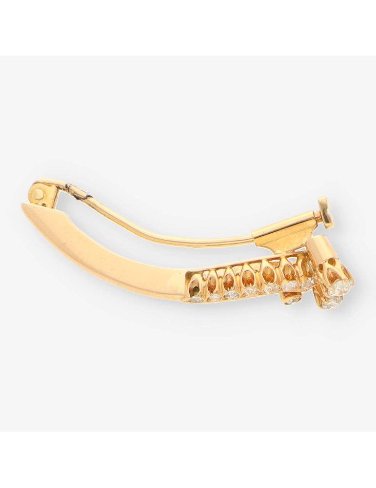 Aguja oro Vintage diamantes