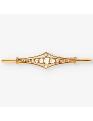 Aguja oro y diamante
