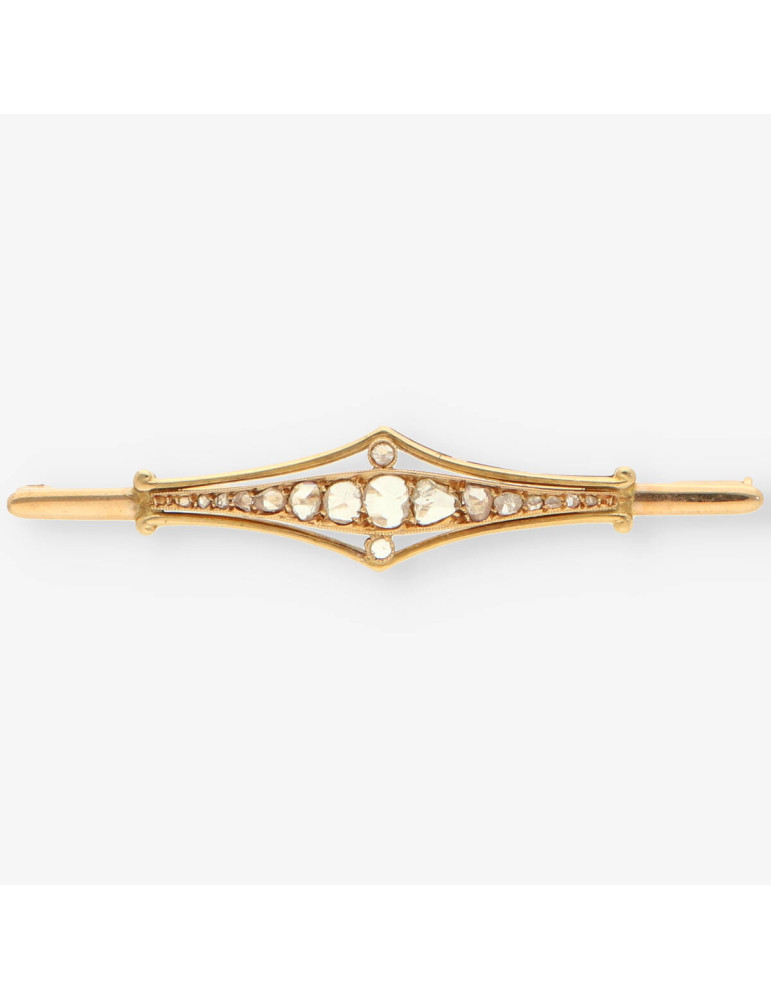 Aguja oro y diamante