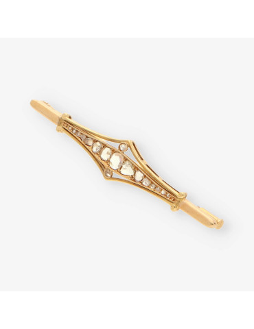 Aguja oro y diamante