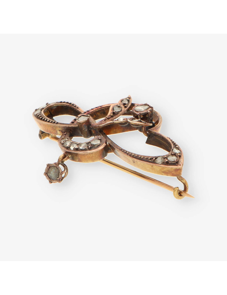 Broche Vintage oro y diamantes