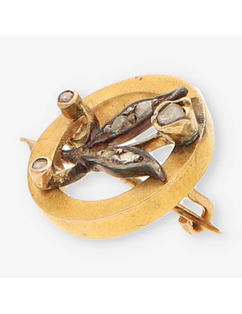 Broche vintage oro y diamantes